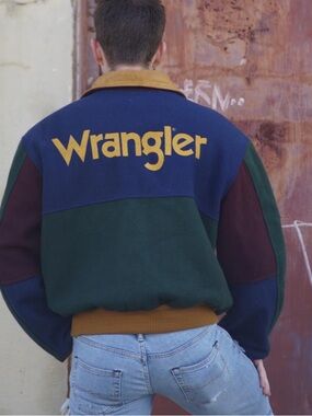 Vintage Wrangler wool lined bomber Jacket  M
